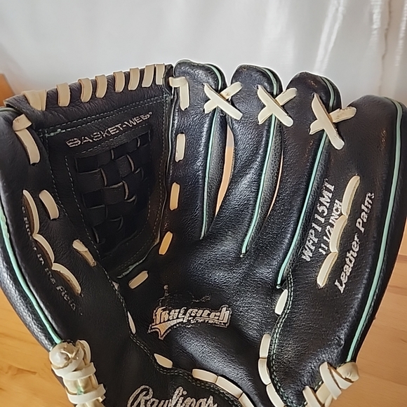 Rawlings Throw Glove Fastpitch Softball Leather Palm 11.5 Inch Right Hand - Picture 7 of 9